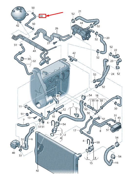 new audi a3 sportback 8p coolant reservoir top hose 3c0121447l original
