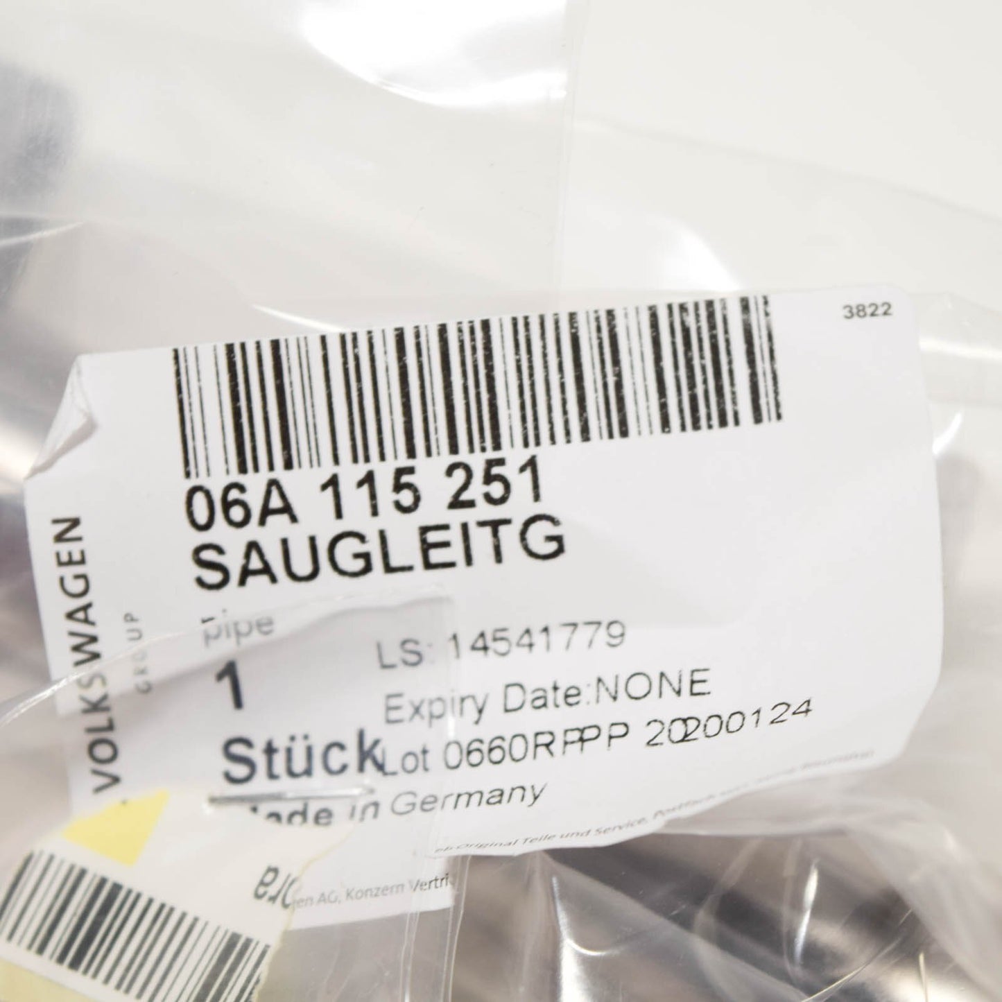 NEW AUDI TT 8N OIL PUMP TUBE 06A115251 1.8 PETROL ORIGINAL