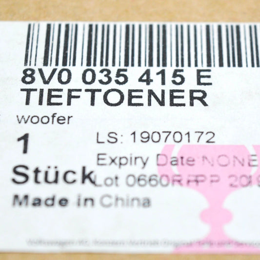 NEW AUDI A3 RS3 SPORTBACK 8V FRONT DOOR LOUDSPEAKER BASS 8V0035415E ORIGINAL