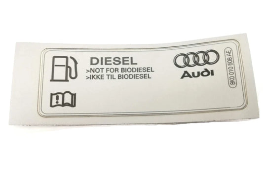 NEW AUDI A4 B8 FUEL STICKER LABEL 8K0010508AE ORIGINAL