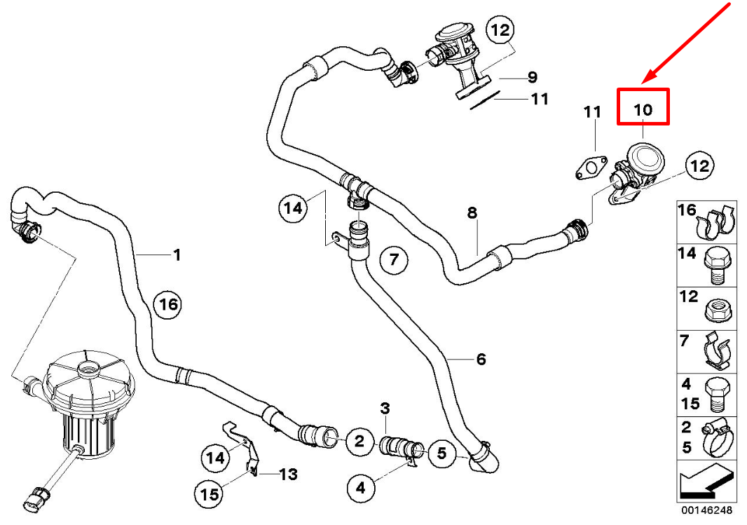 new bmw 5 touring e61 engine egr valve 7837097 11727837097 original