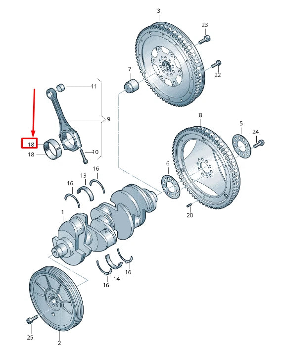 NEW AUDI Q7 4L ENGINE CONNECTING ROD BEARING 079105701GGLB