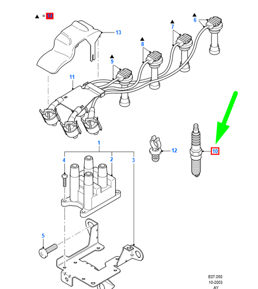 new ford focus mk1 spark plug 7t4e-12405-aa 4988520 original