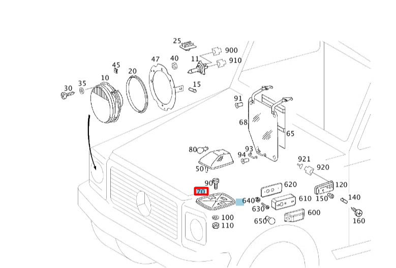 NEW MERCEDES-BENZ G W461 TURN SIGNAL LIGHT LENS SEAL A0008260085 ORIGINAL