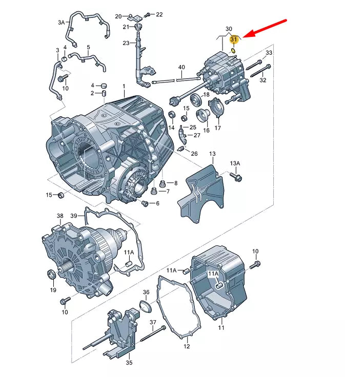NEW AUDI A4 B7 TRANSMISSION VALVE BODY SEAL RING 01J325413 ORIGINAL