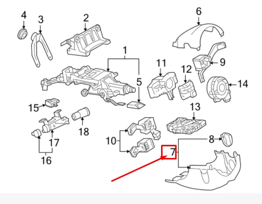 NEW AUDI A3 8P STEERING COLUMN LOWER COVER 8P0953512C6PS