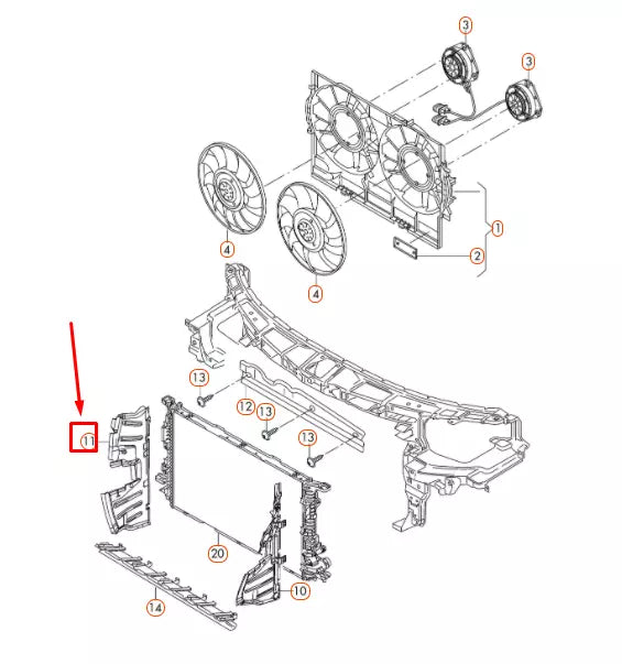 NEW AUDI A6 C7 RADIATOR RIGHT AIR GUIDE 4G0121284BF