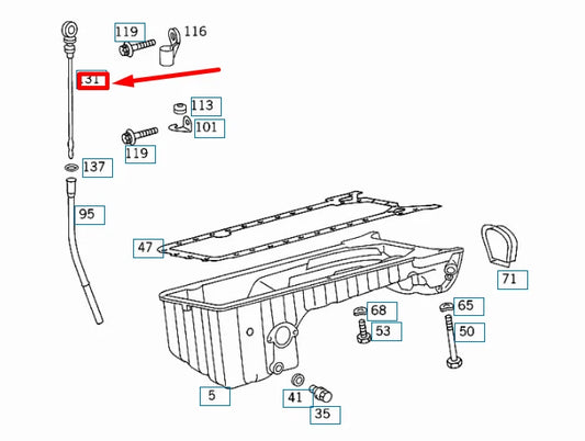 NEW MERCEDES-BENZ E W210 OIL DIP STICK A6020101472