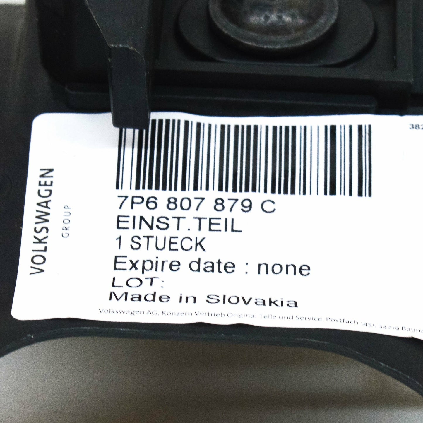 NEW VOLKSWAGEN TOUAREG 7P FRONT BUMPER LEFT ADJUSTMENT PART 7P6807879C ORIGINAL