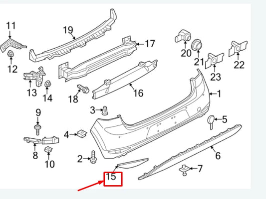 NEW VOLKSWAGEN GOLF MK7 REAR RIGHT BUMPER REFLECTOR 5G0945106C ORIGINAL