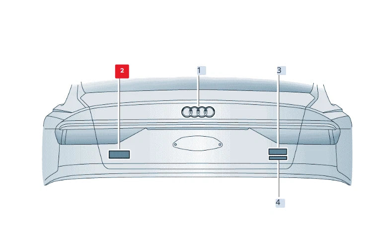 NEW AUDI Q8 4MN REAR TRUNK BOOTLID BADGE SQ8 4M88537352ZZ