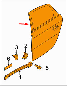 new audi a4 b8 rear right door frame 8k5833052d 2014 original