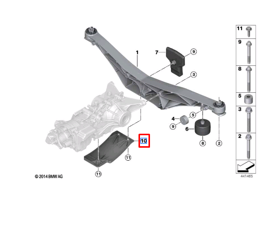 new bmw 1 f40 rear differential axle cover 33366867193 original