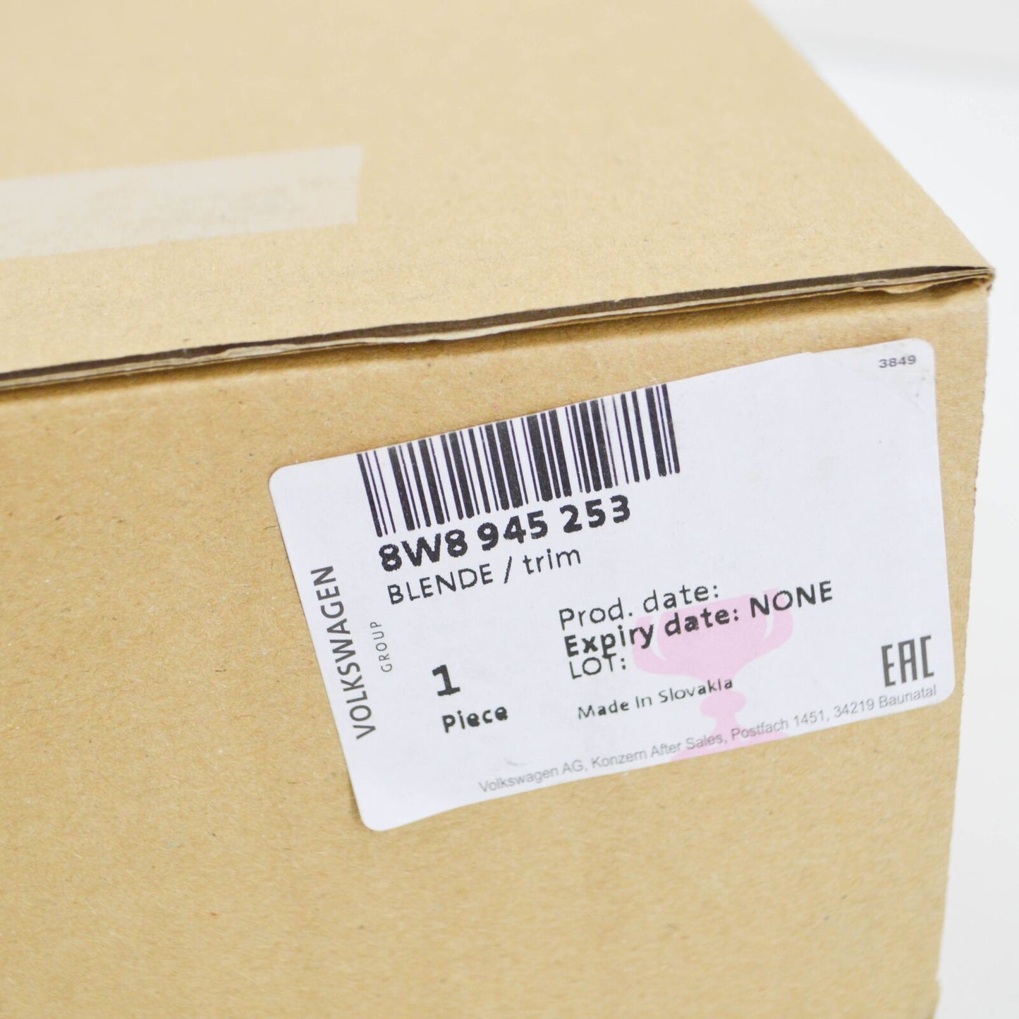 NEW AUDI A5 8W6 REAR LEFT OUTER TAIL LIGHT TRIM 8W8945253 ORIGINAL