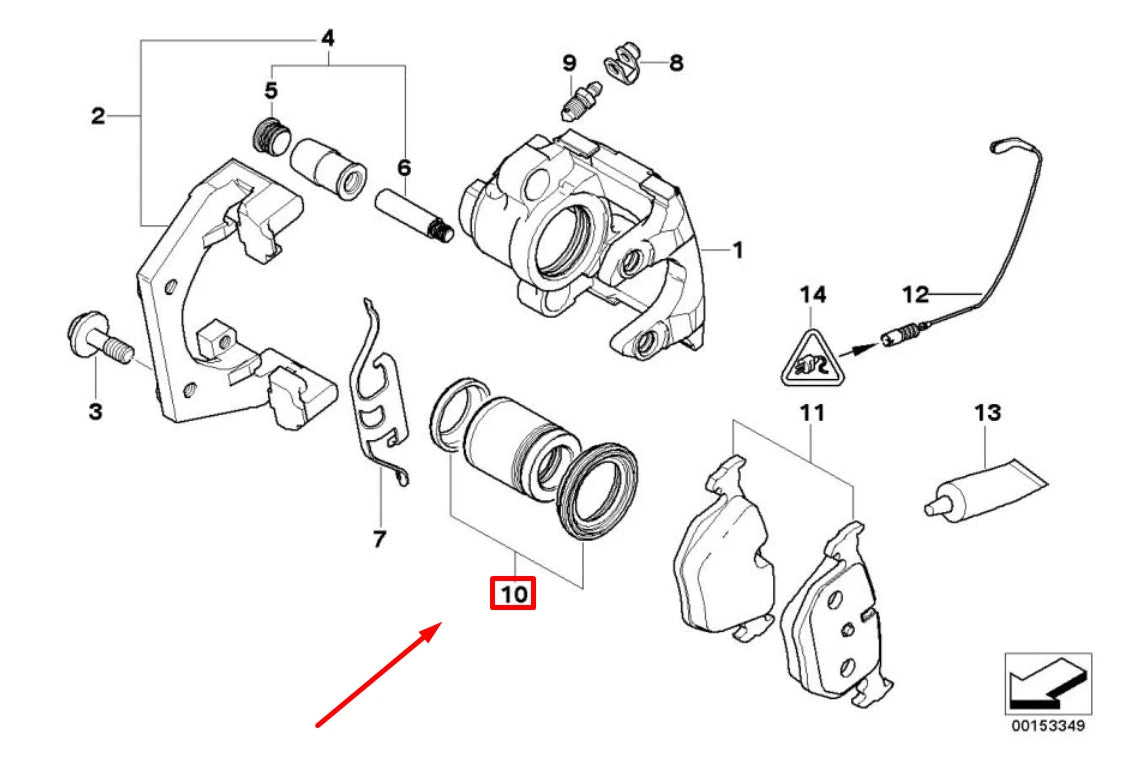 NEW BMW X3 E83 REAR CALIPER REBUILD KIT 34216750163 6750163 ORIGINAL