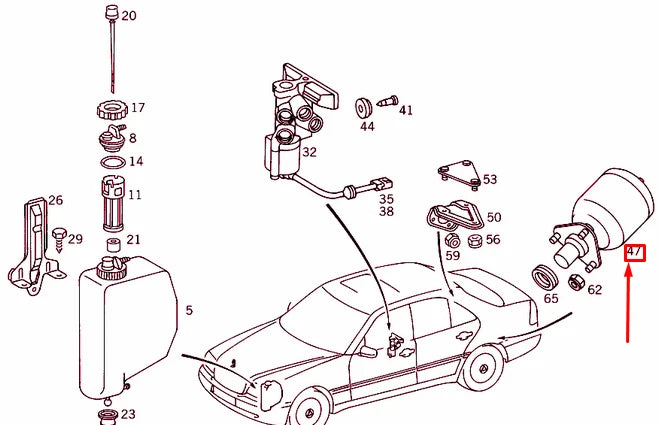 NEW MERCEDES-BENZ C W202 AIR RESERVOIR A1403280515 ORIGINAL