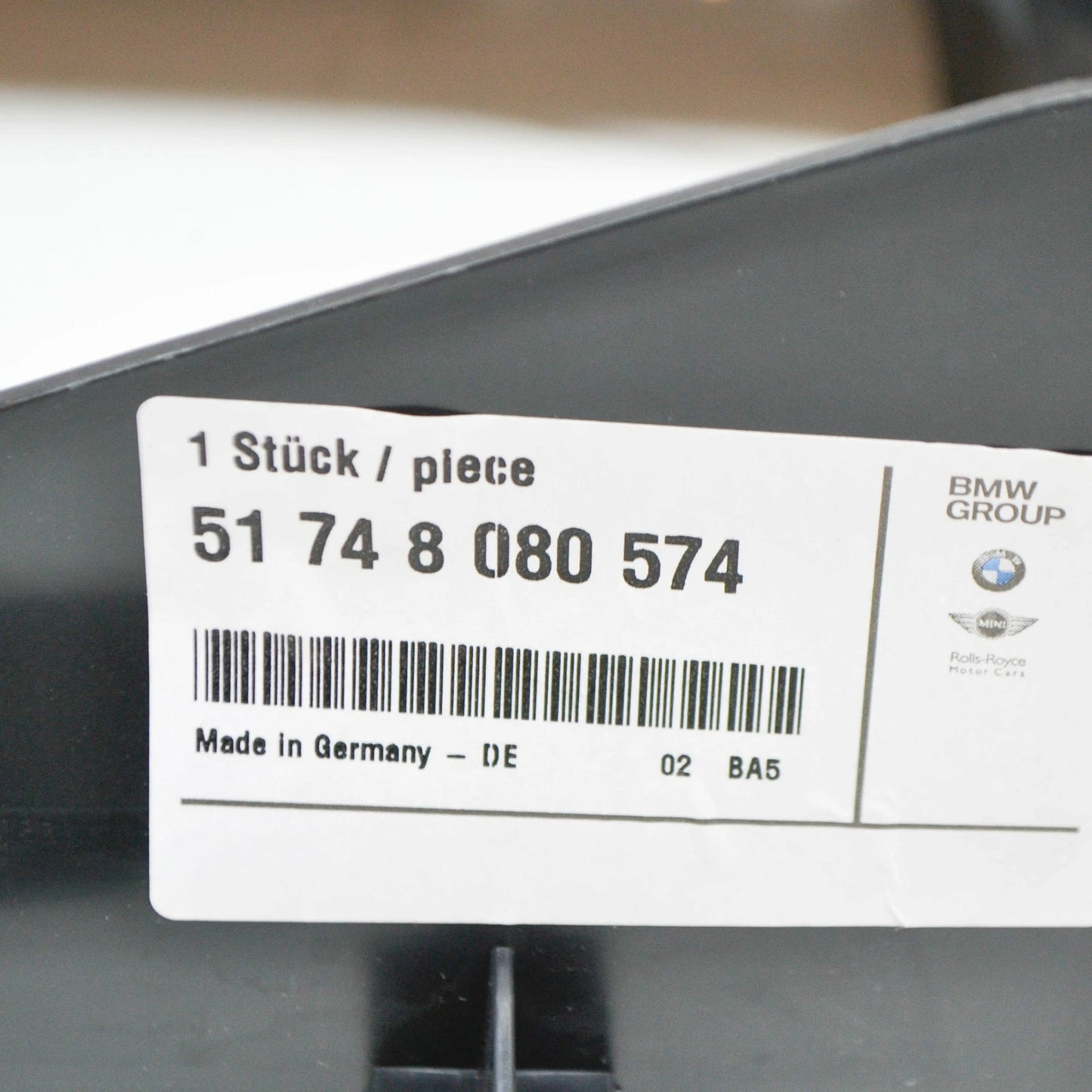 NEW BMW M5 F90 EXTERNAL RADIATOR RIGHT AIR DUCT 51748080574 ORIGINAL