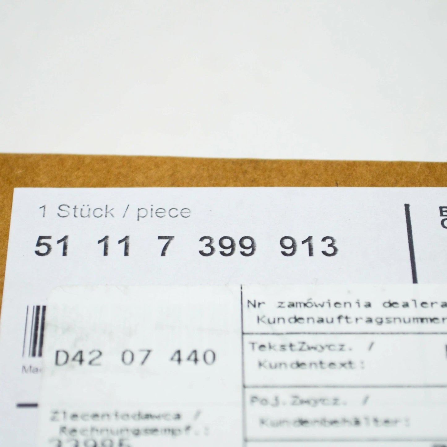 NEW BMW X3 G01 FRONT BUMPER LEFT VERTICAL STRUT 51117399913 ORIGINAL