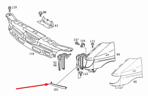 NEW MERCEDES-BENZ SPRINTER 906 LEFT HEADLIGHT MOUNTING TRIM A9016370340 ORIGINAL