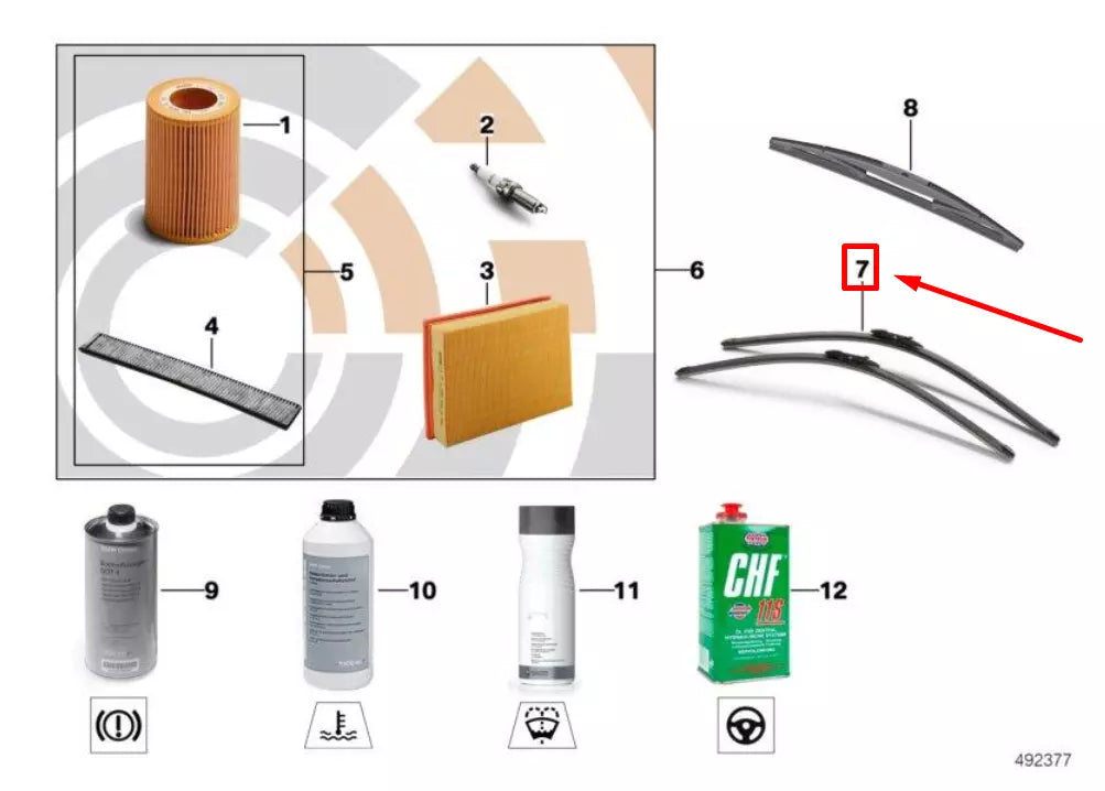 NEW BMW 6 CABRIO E64 FRONT WIPER ARMS 61610431463 0431463 ORIGINAL
