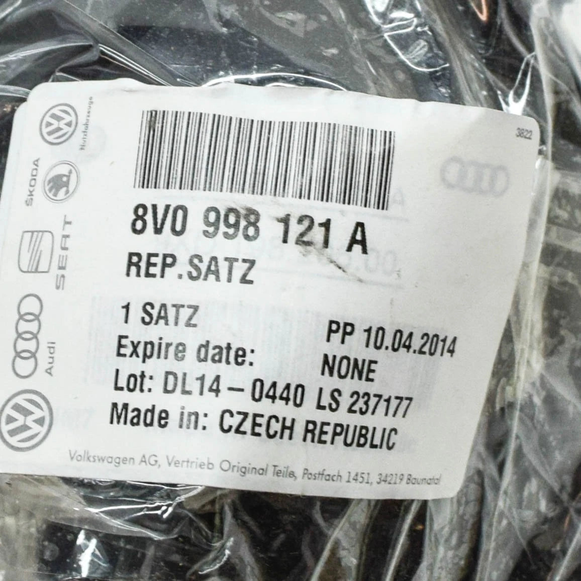 NEW AUDI A3 8V FRONT HEADLIGHT INNER REAR BRACKET REPAIR KIT 8V0998121A ORIGINAL