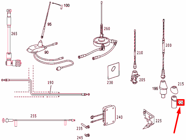 NEW MERCEDES-BENZ E W210 ANTENNA GASKET A2018270598647C45 ORIGINAL