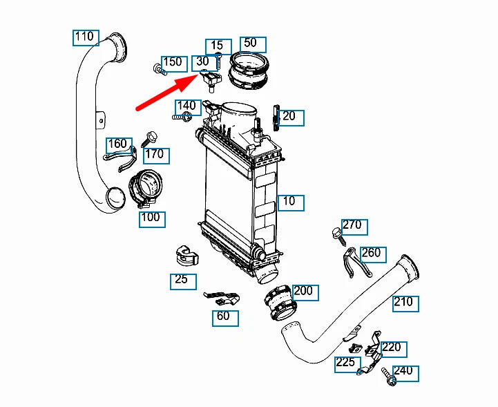 NEW MERCEDES-BENZ GLE W166 MAP SENSOR A0091533328