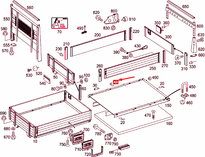 NEW MERCEDES-BENZ SPRINTER 906 BODY SHELL PLATFORM PIN LEFT A0009917201 ORIGINAL