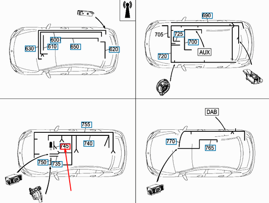 NEW MERCEDES BENZ A W176 MULTIMEDIA WIRING LOOMS A1765401201 ORIGINAL