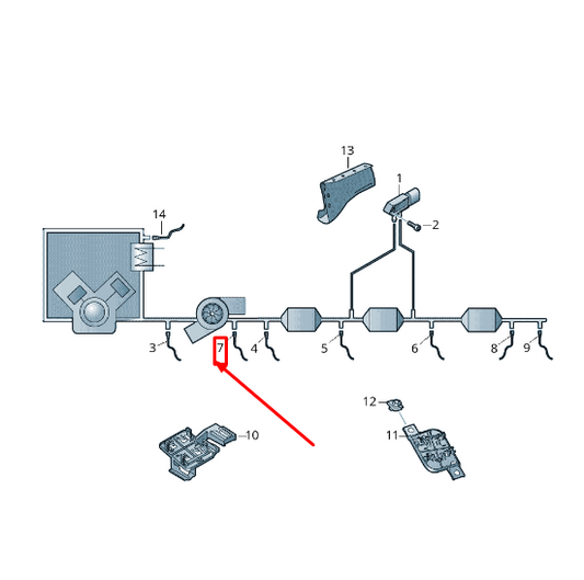 new vw golf sportsvan am nox sensor 04l907807bq original