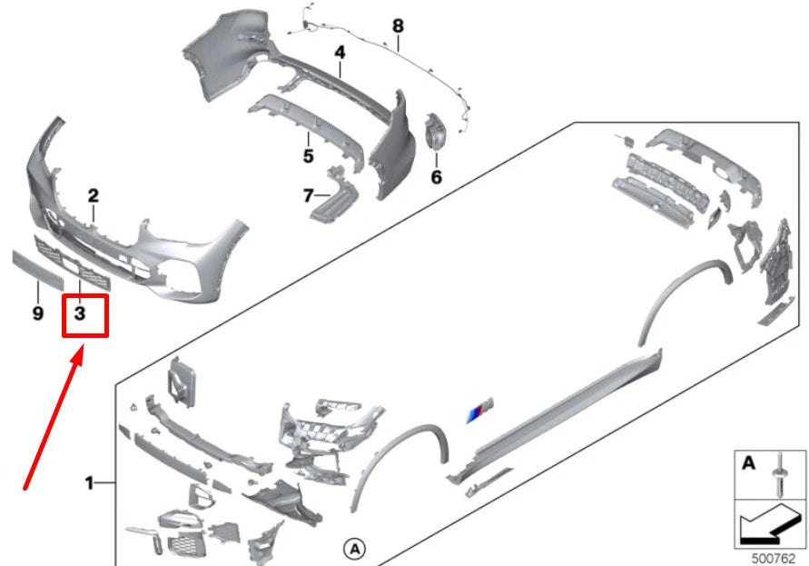 NEW BMW X5 G05 RADIATOR GRILLE 8069211 51118069211 ORIGINAL