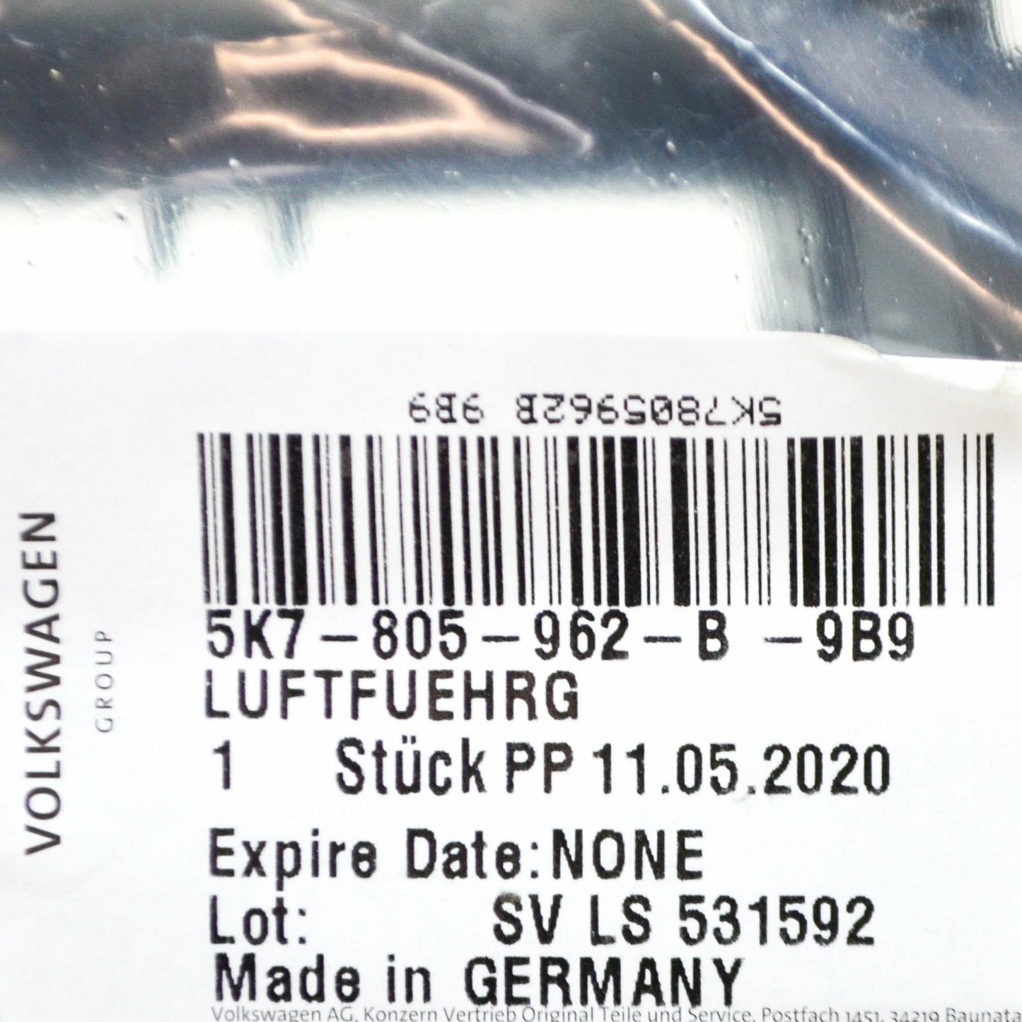 NEW VOLKSWAGEN JETTA MK7 A7 ENGINE AIR INTAKE HOSE ADAPTER 5K7805962B9B9