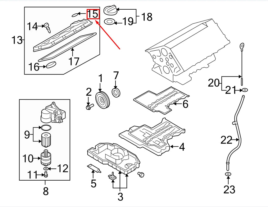 NEW AUDI A3 SPORTBACK 8P FRONT ENGINE CAMSHAFT SEAL 066109091A ORIGINAL