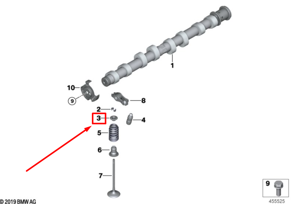 new bmw x3 g01 upper valve spring plate 7539917 11347539917 original