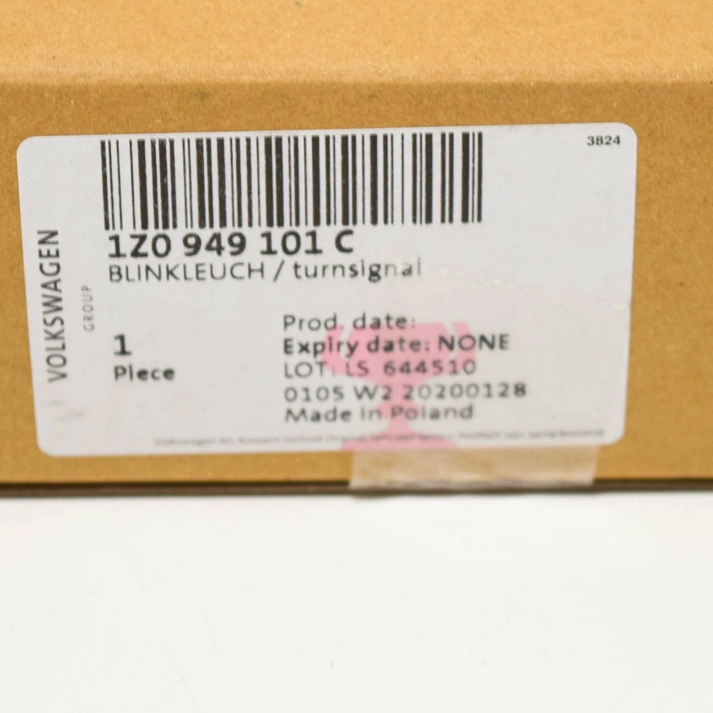 NEW VOLKSWAGEN POLO 9N FRONT LEFT DOOR MIRROR TURN INDICATOR 1Z0949101C