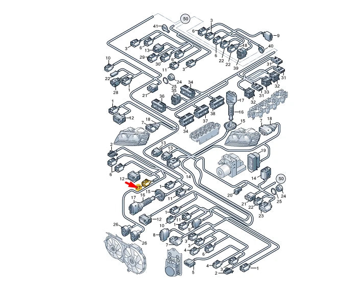 NEW AUDI A8 D3 2PIN CONTACT HOUSING 6N0927997A ORIGINAL