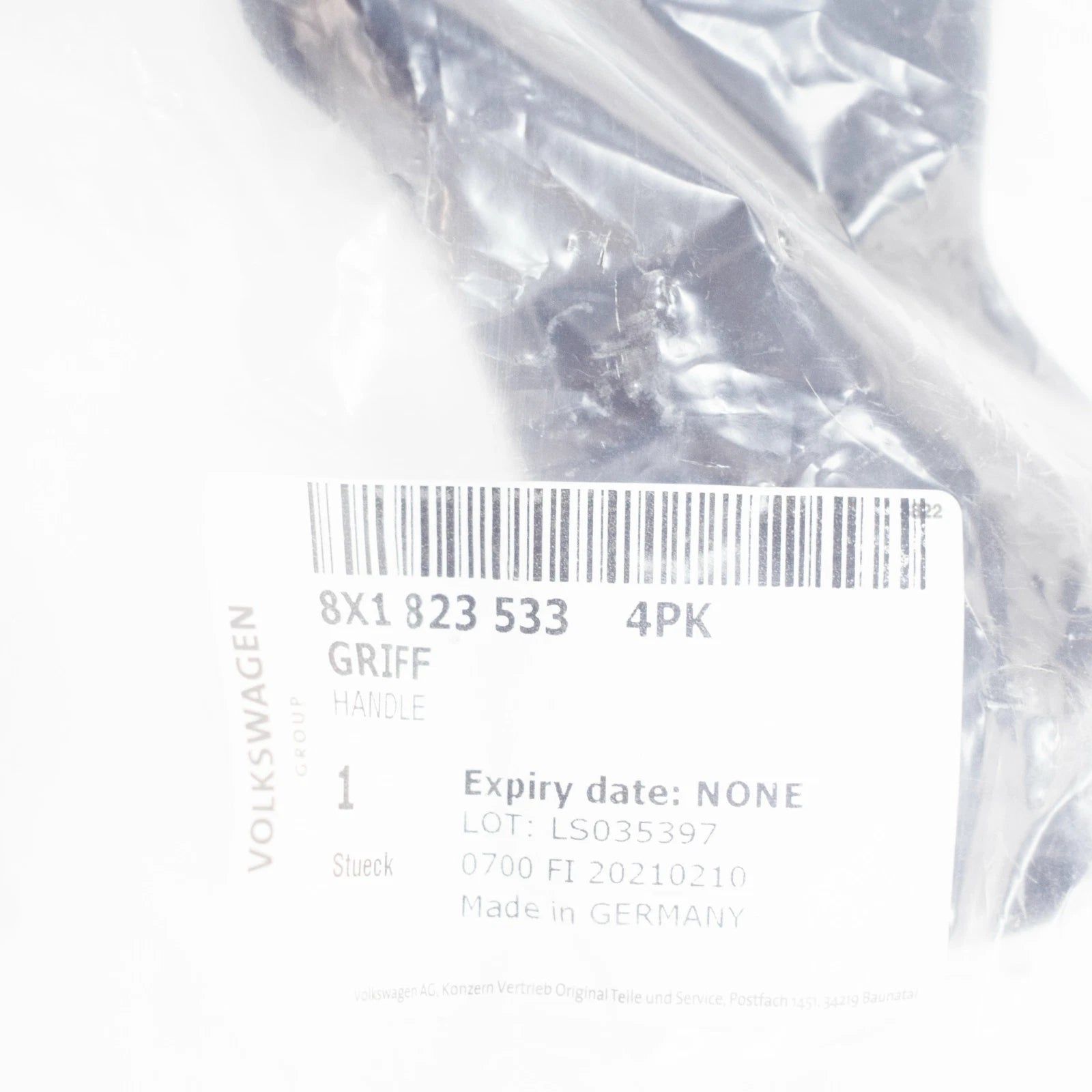 NEW AUDI A1 8X ENGINE HOOD LID LOCK CABLE GRIP LHD 8X18235334PK ORIGINAL