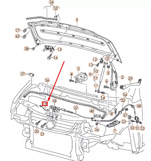 NEW VOLKSWAGEN CADDY 2K ENGINE HOOD LOCK MICRO SWITCH 1T0953236A ORIGINAL