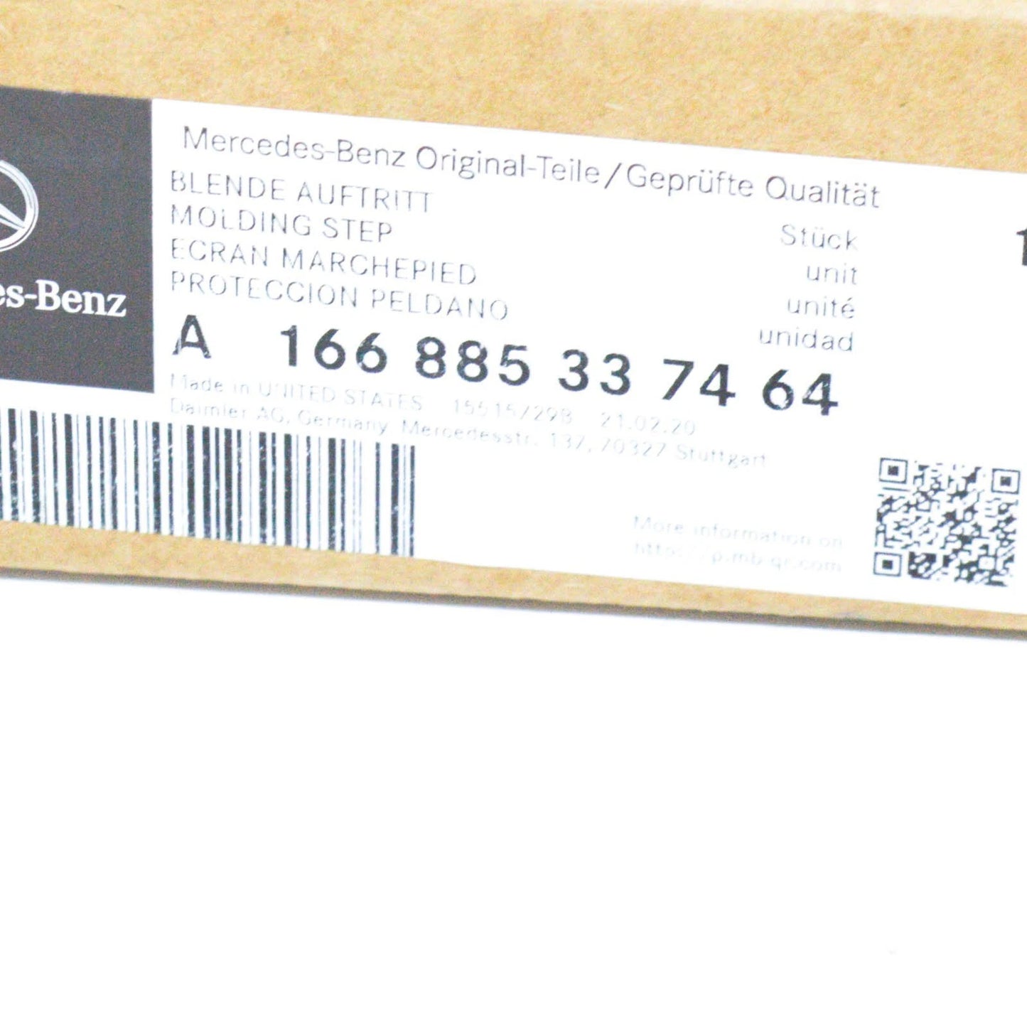 NEW MERCEDES-BENZ M W166 REAR LOADING SILL PROTECTOR A166885337464 ORIGINAL