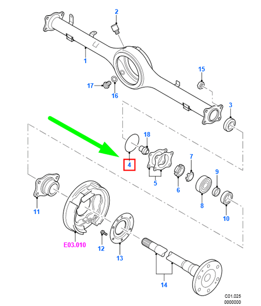new ford ranger mk2 rear drive shaft o-ring seal xm34-4466-aa 4035908 original