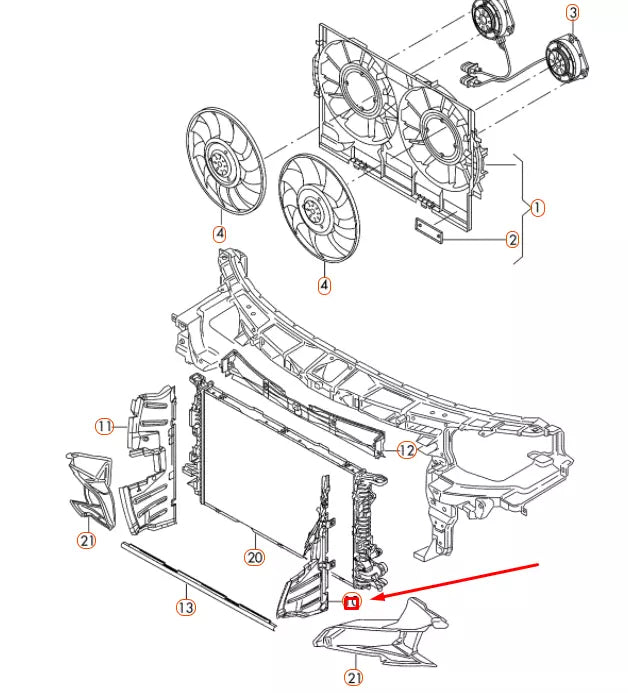 NEW AUDI A6 C7 LEFT RADIATOR AIR GUIDE 4G0121283AK