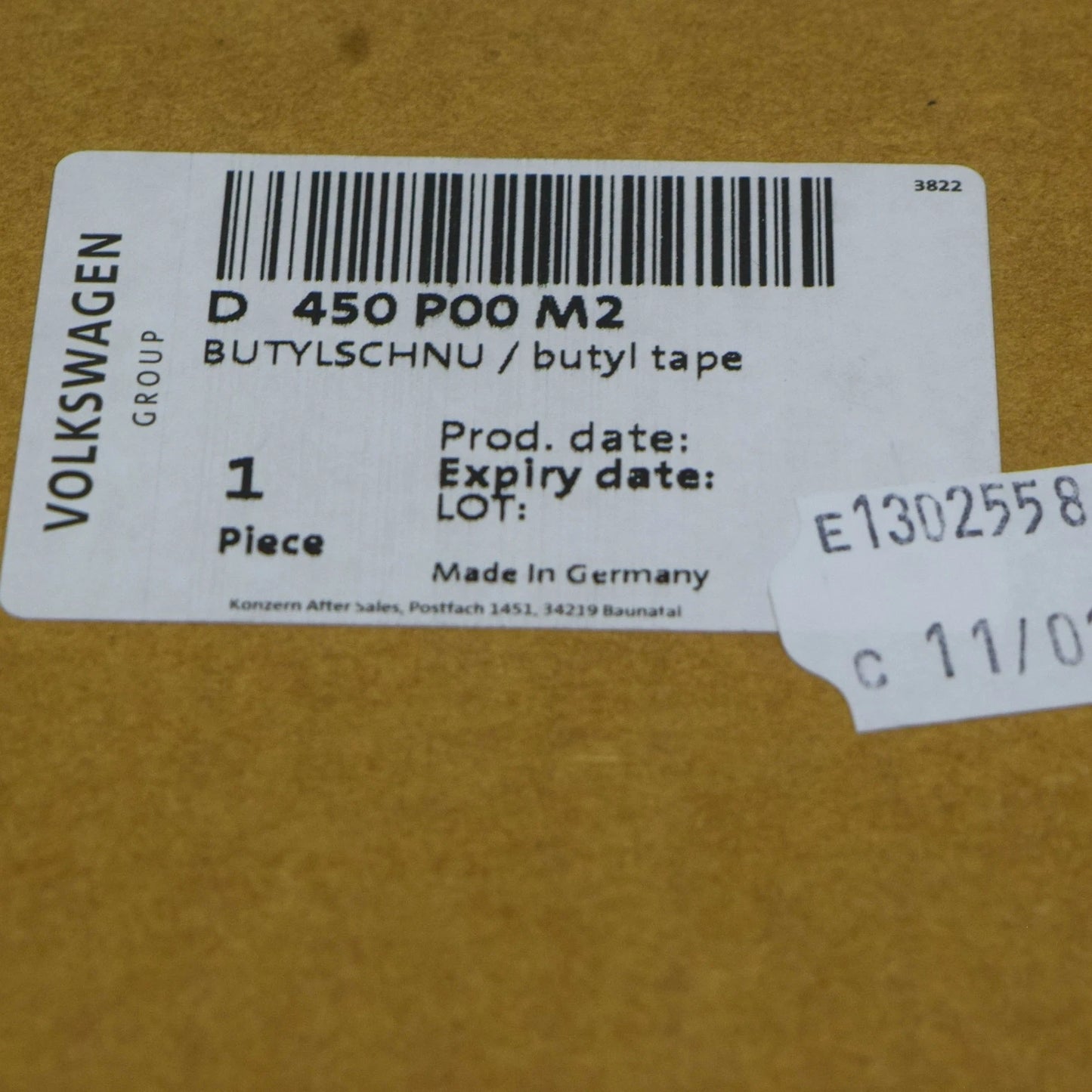 NEW AUDI E-TRON GEN BUTYL ADHESIVE SEALING STRIP D450P00M2 ORIGINAL