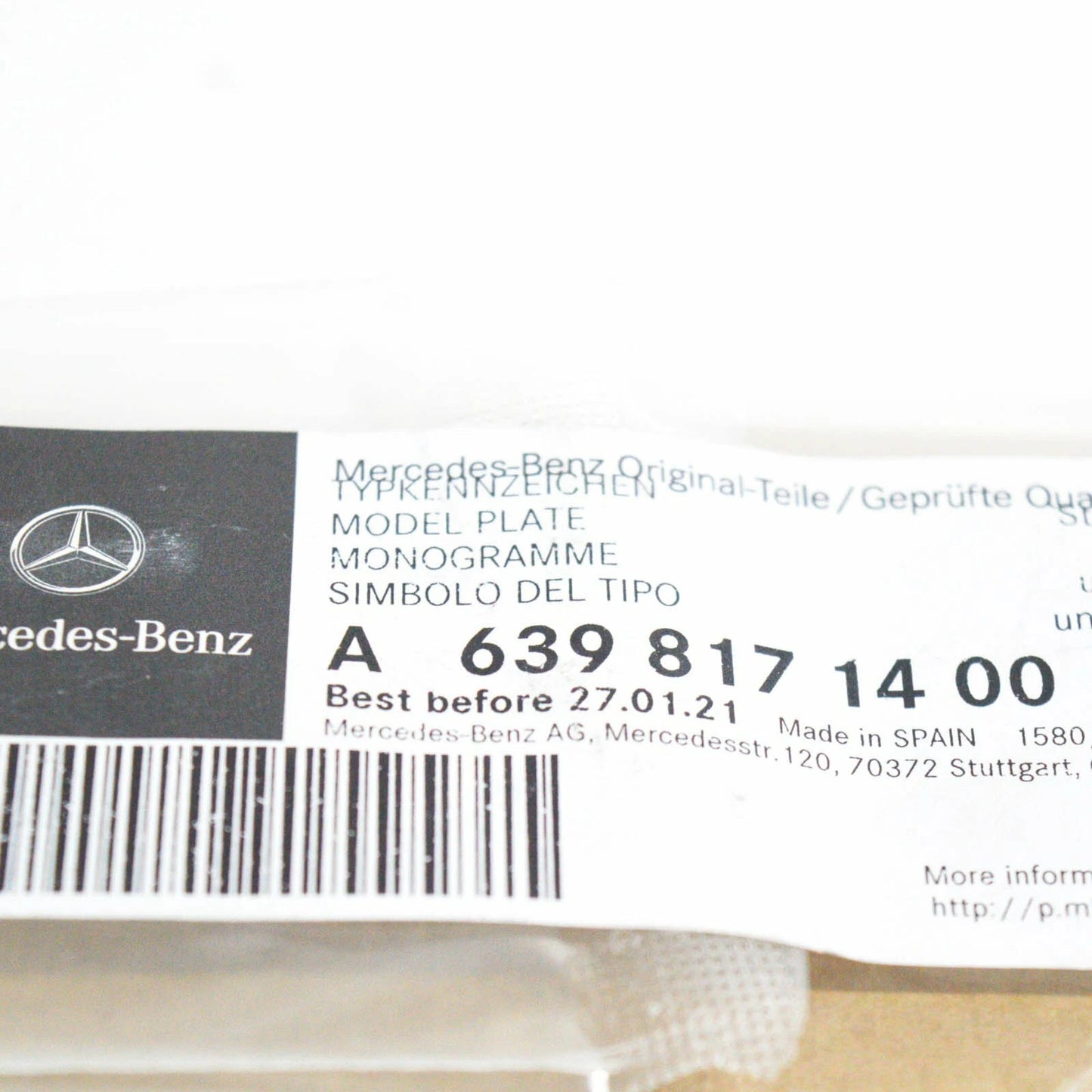 NEW MERCEDES-BENZ VITO W639 REAR EMBLEM NAME PLATE BAGDE A6398171400