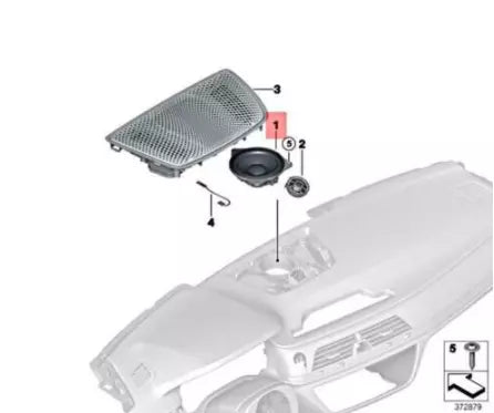 NEW BMW 5 G30 DASH HIGH END SOUND SYSTEM MID-RANGE SPEAKER 65139279632 ORIGINAL