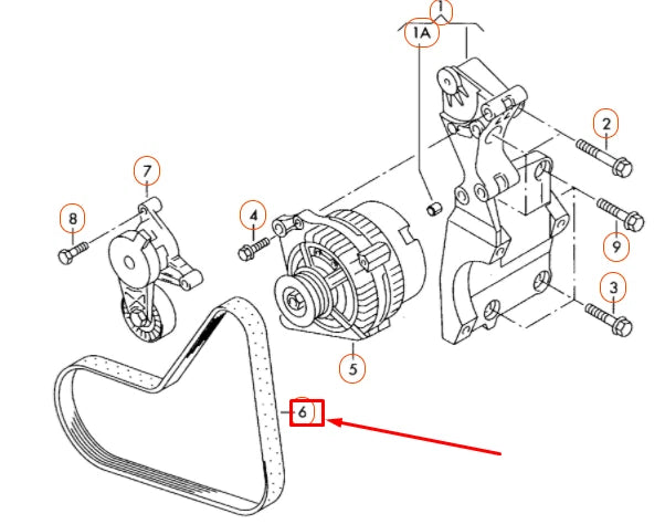 NEW AUDI A1 8X ACCESSORY DRIVE BELT 06F260849L ORIGINAL