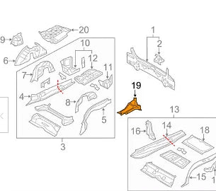 NEW BMW 3 E90 UNDERBODY PANEL EXTENSION RIGHT 51717116912 ORIGINAL