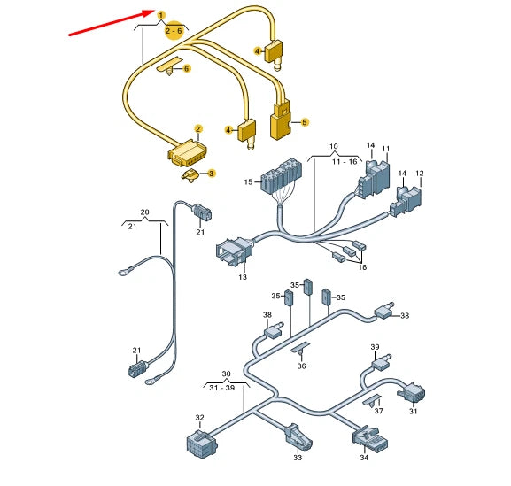 NEW AUDI A5 CONVERTIBLE 8F SOFT TOP CATCH WIRING LOOM 8F0972387 ORIGINAL