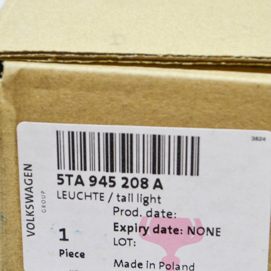 NEW VOLKSWAGEN TOURAN 5T REAR RIGHT LED TAILLIGHT 5TA945208A ORIGINAL