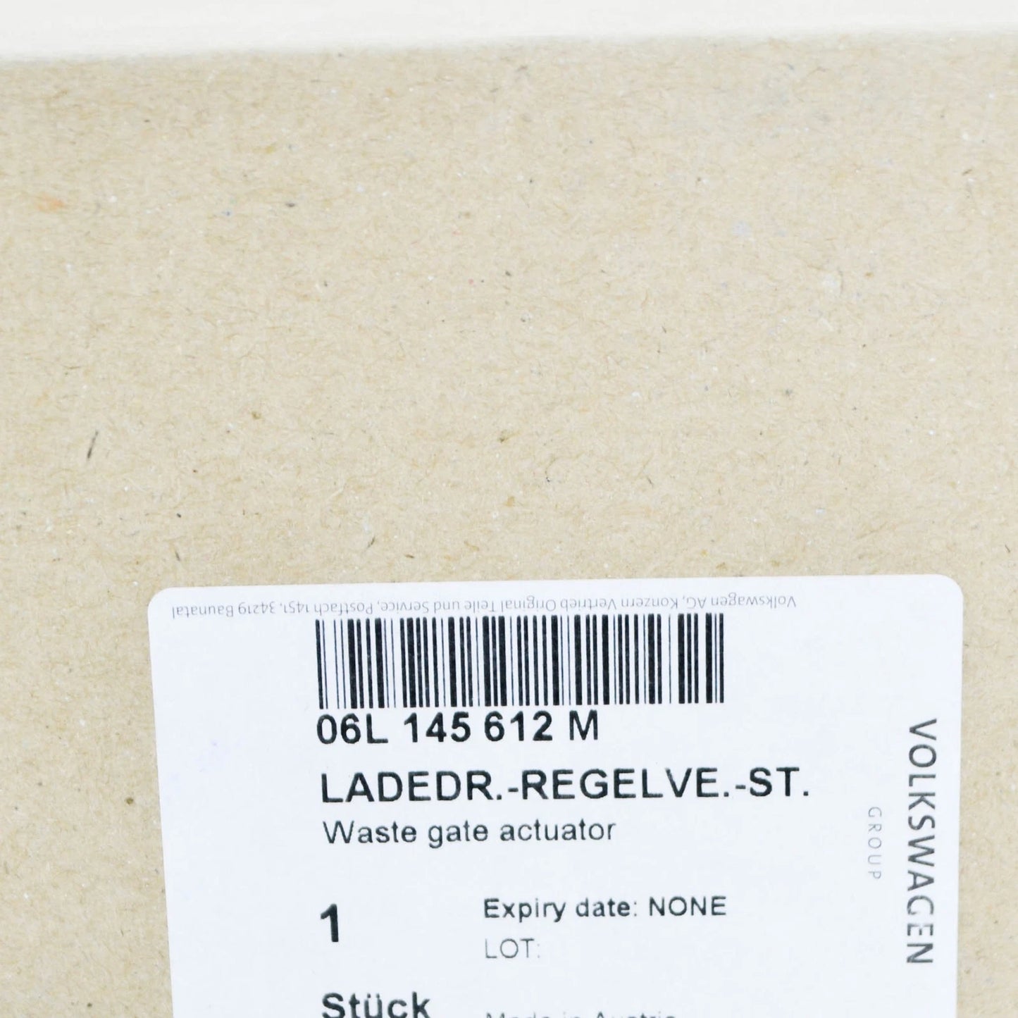 NEW AUDI A5 SPORTBACK 8T TURBOCHARGER SERVOMOTOR 06L145612M ORIGINAL