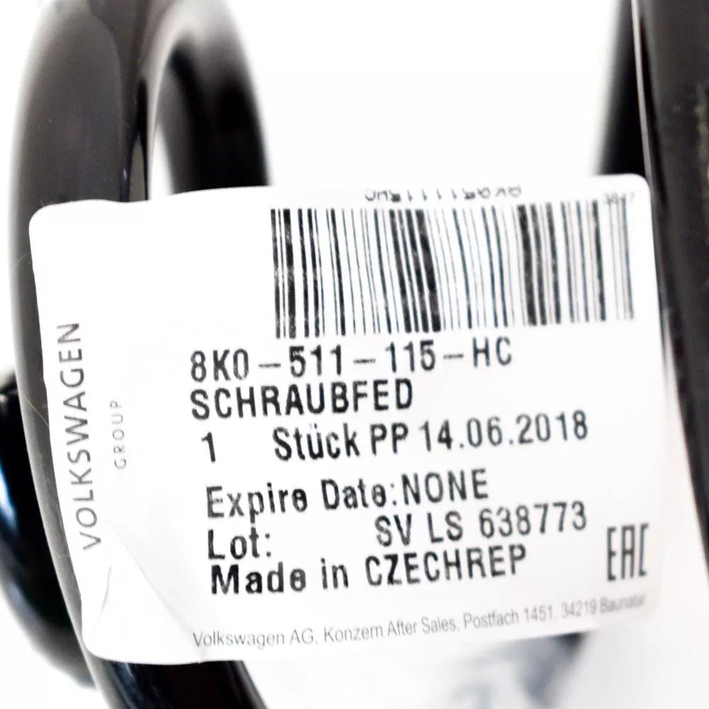 NEW AUDI A4 B8 REAR RIGHT COIL SPRING 8K0511115HC ORIGINAL